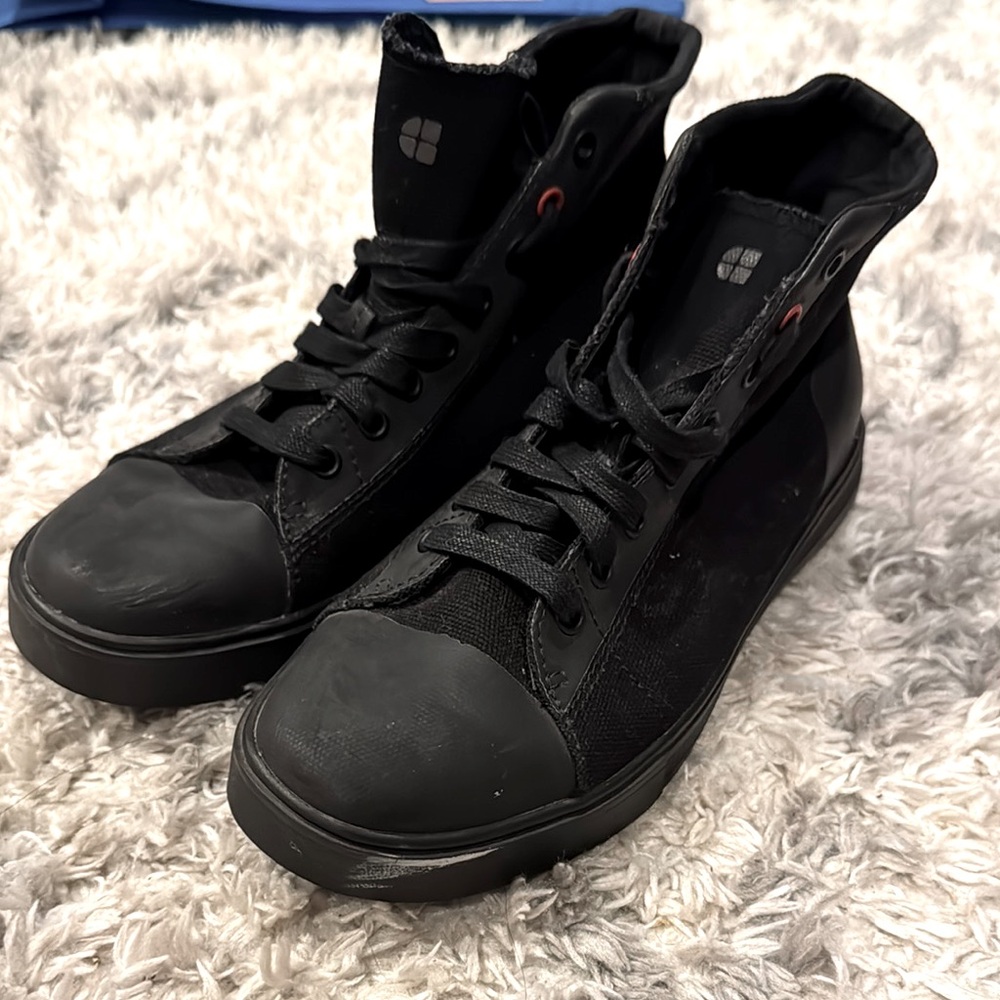 Black High-Top Work Sneakers